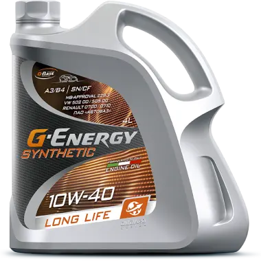 Масло моторное G-Energy Synthetic Long Life 10W-40 API SN/CF, ACEA A3/B4