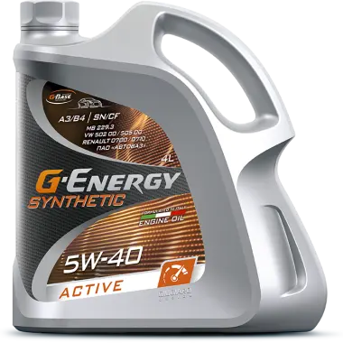 Масло моторное G-Energy Synthetic Active 5W-40 API SN/CF, ACEA A3/B4